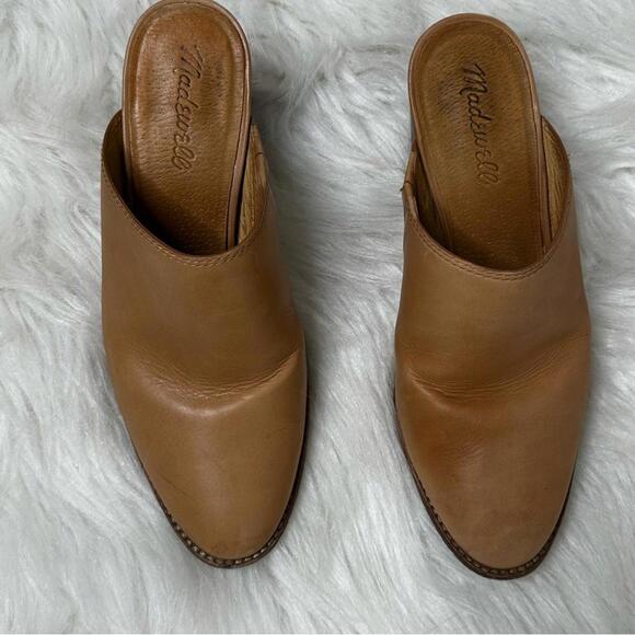 Madewell Brown Leather Slide Mules - 6.5 - Picture 3 of 9